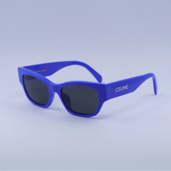 Celine sunglasses CL40197U 92A Shiny Blue/Smoke - Picture 4 of 4
